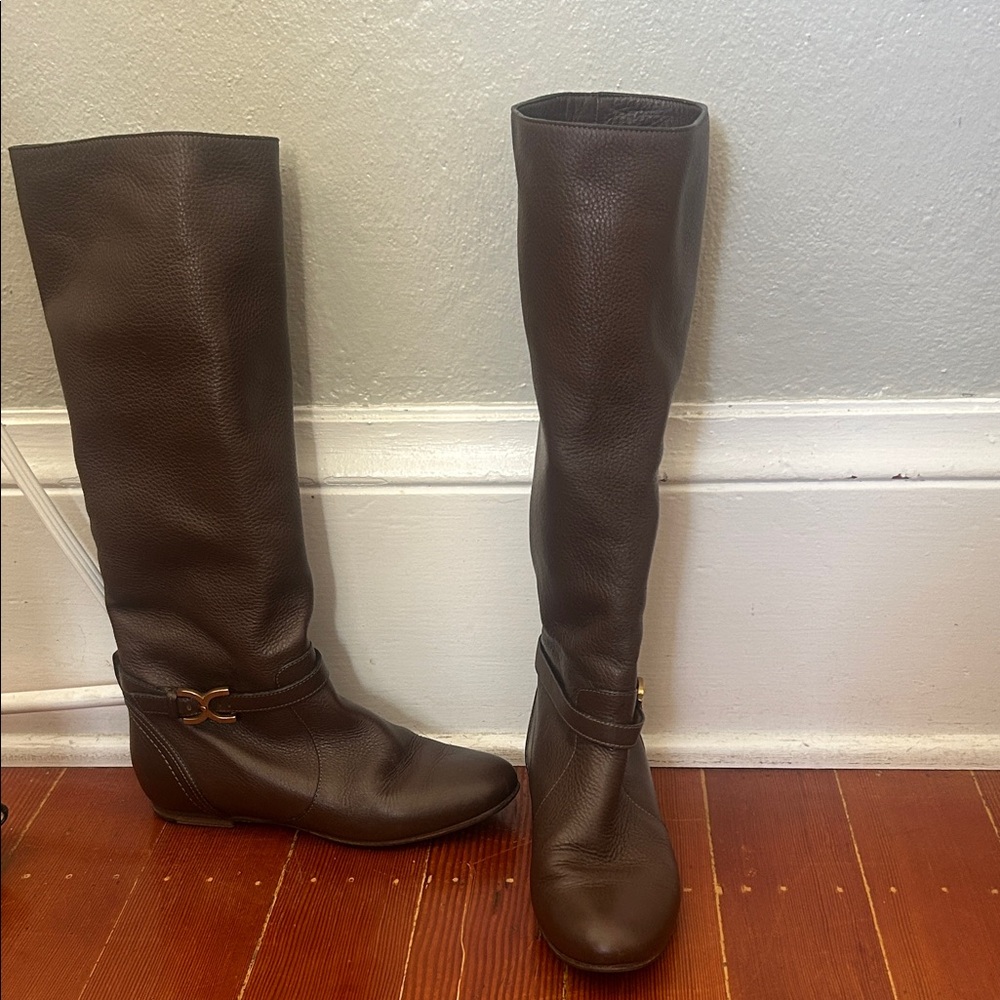 Chloe Dark Brown Leather Boots